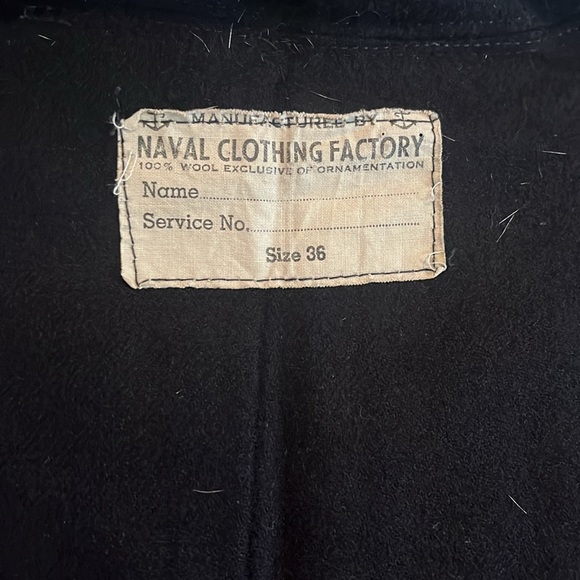 Vintage 1940s World War 2 Wool Naval Clothing Factory Set 36 Size - Picture 4 of 11